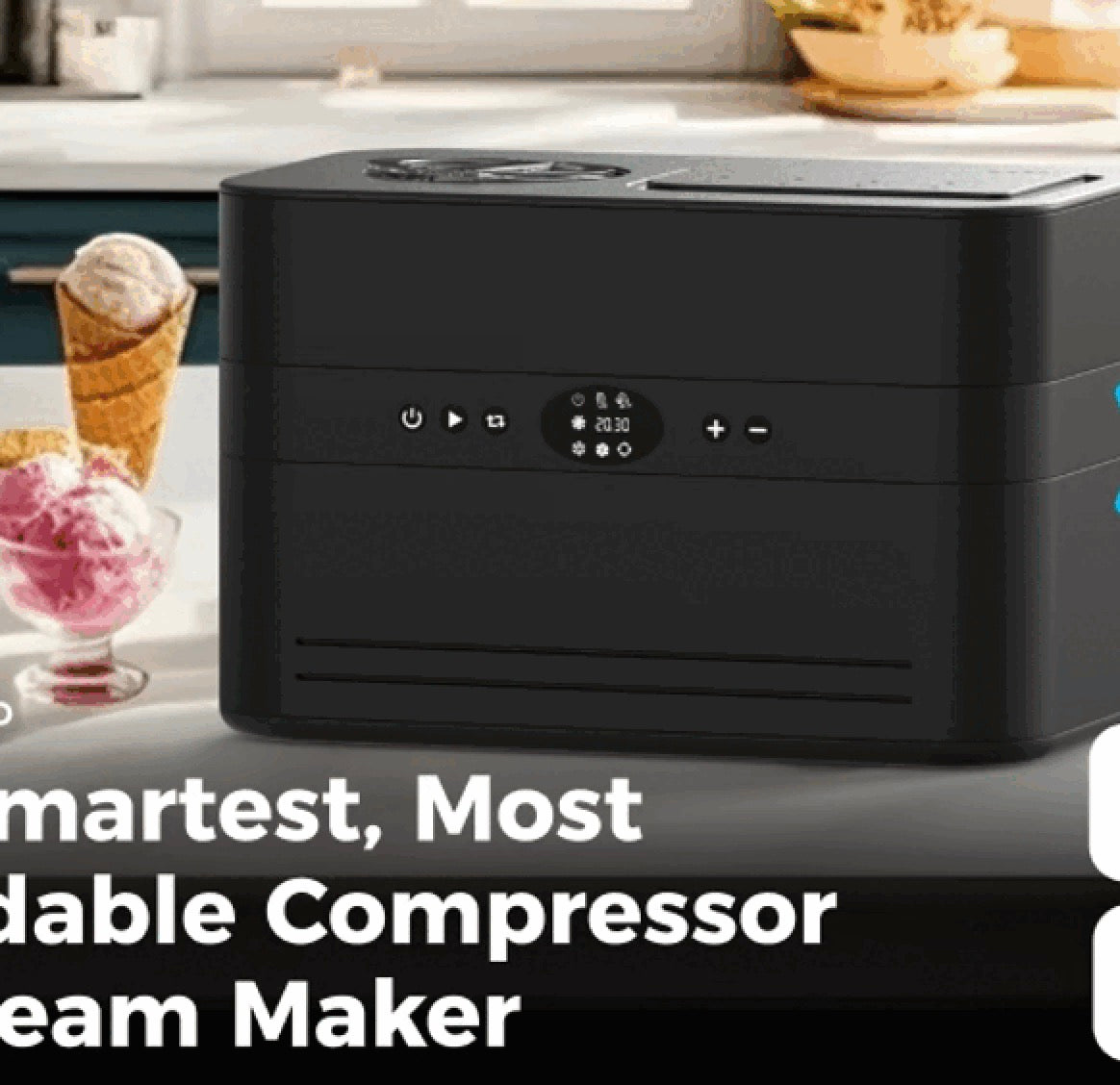 The Most Affordable Smart Compressor Ice Cream Maker – BackerFirst